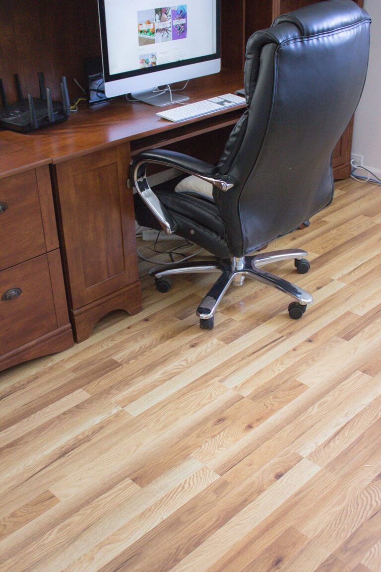 Declutter the office and install new floor