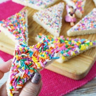 Colorful fairy bread with sprinkles