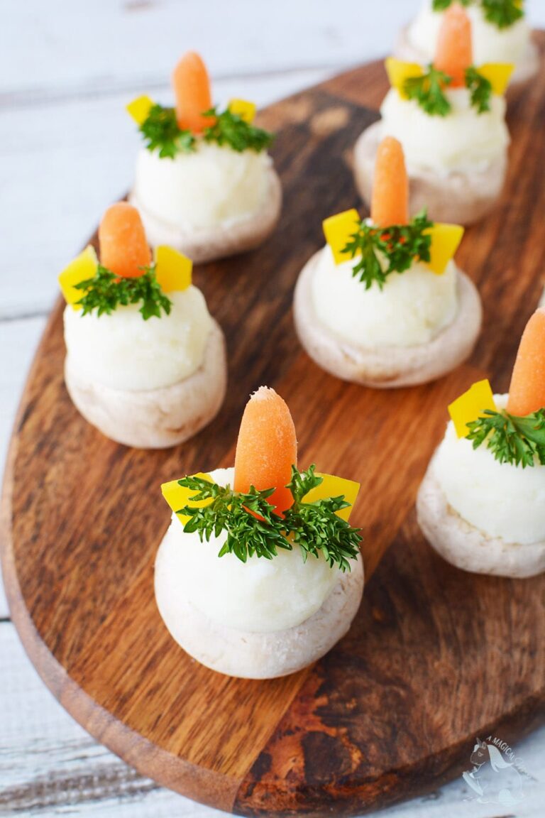 Stuffed mushroom that looks like unicorns