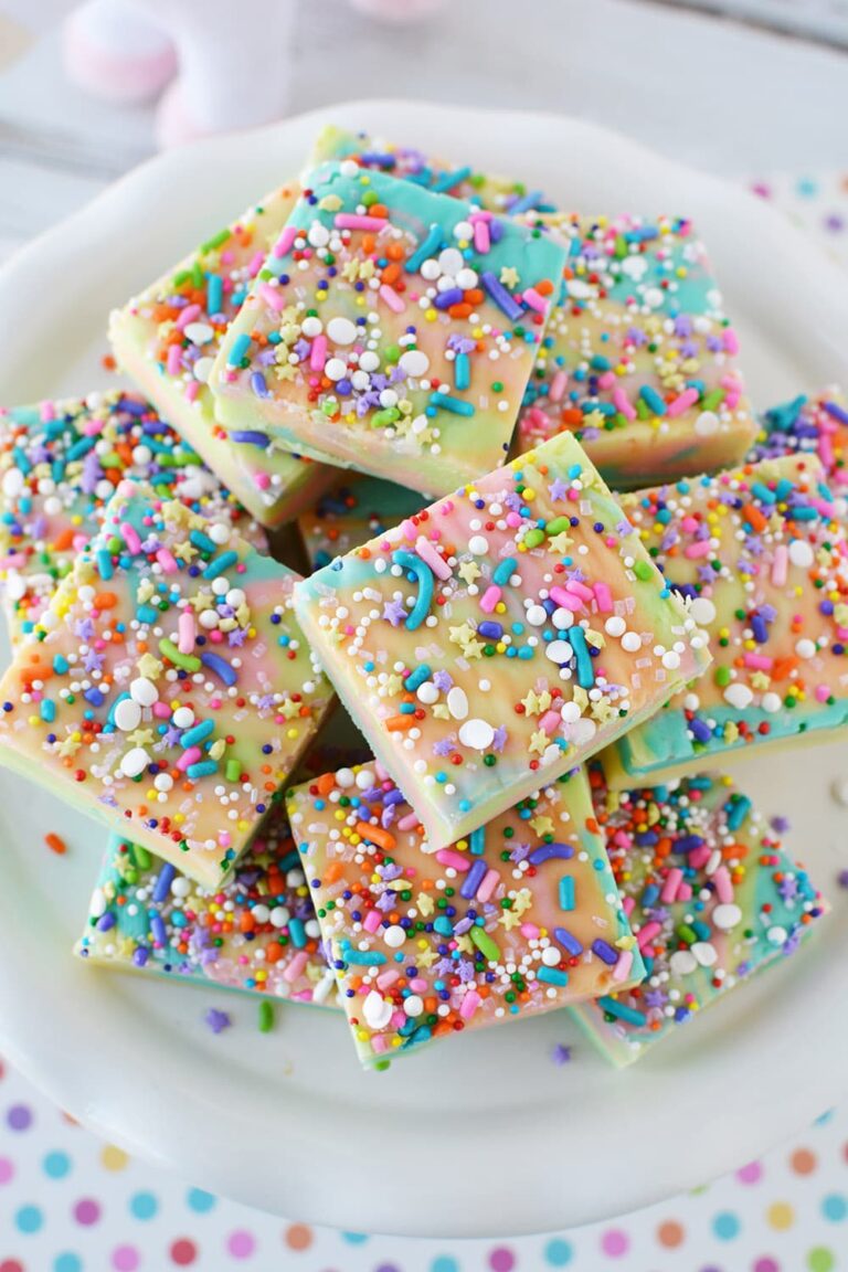 sliced fudge on a plate