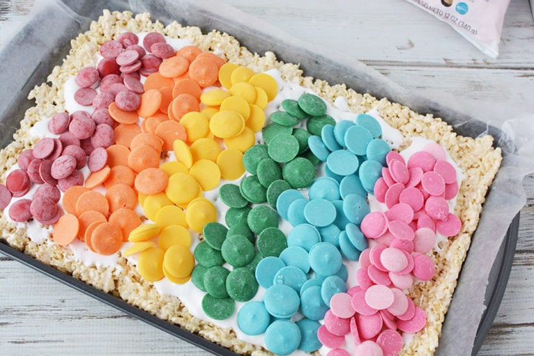 Pinwheel Rice Crispy Rainbow Pinwheel Rice Krispies Treats Recipe for Baking Fun!