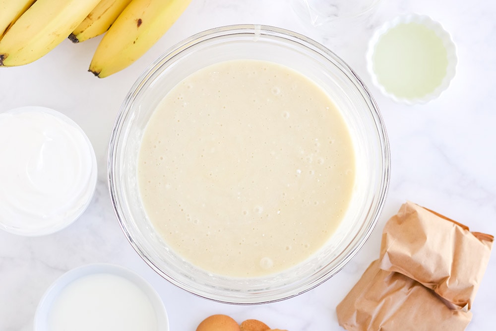 Bowl of cake mix. 