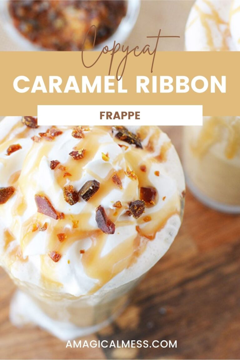 Caramel Crunch Frappuccino Recipe | Easy crunchy topping!