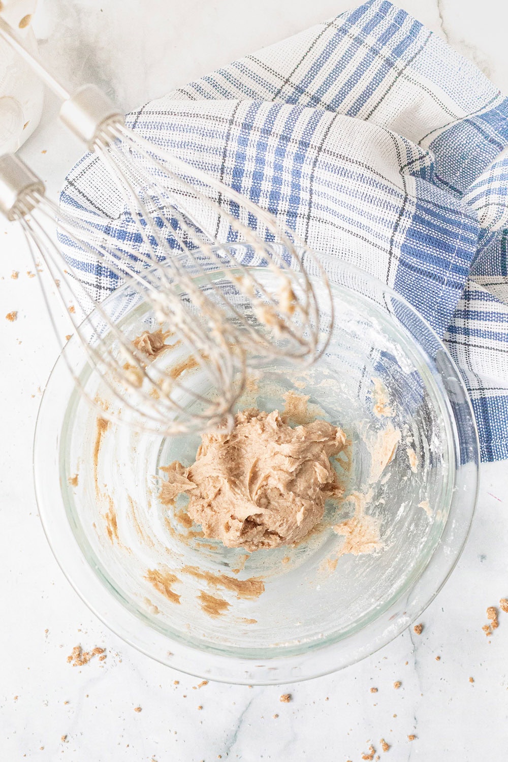 Cinnamon honey butter mixed in a bowl.