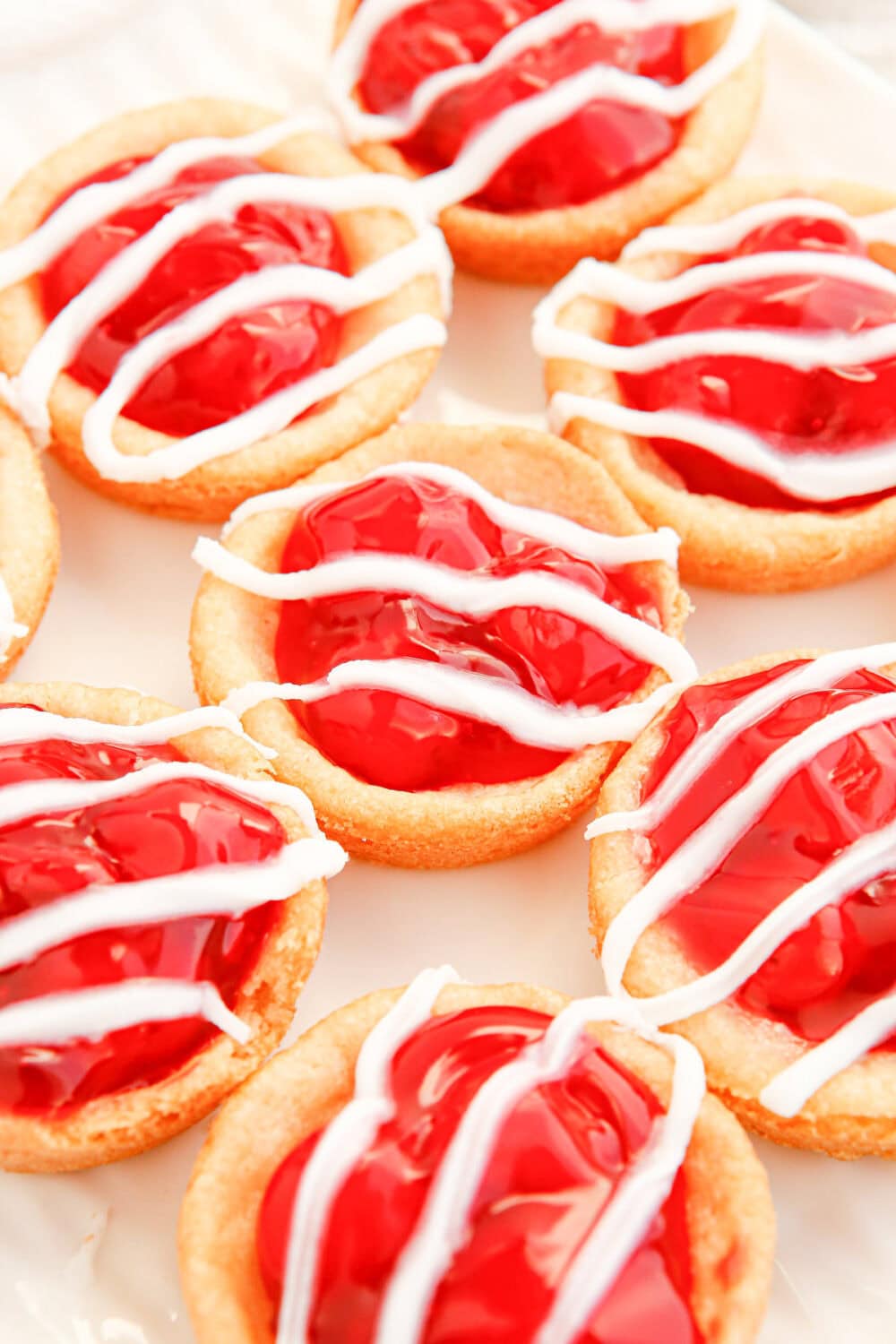 Cherry pie sugar cookies with glaze. 