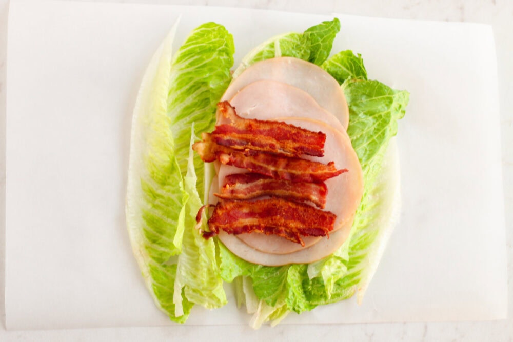 Bacon, turkey, and lettuce. 