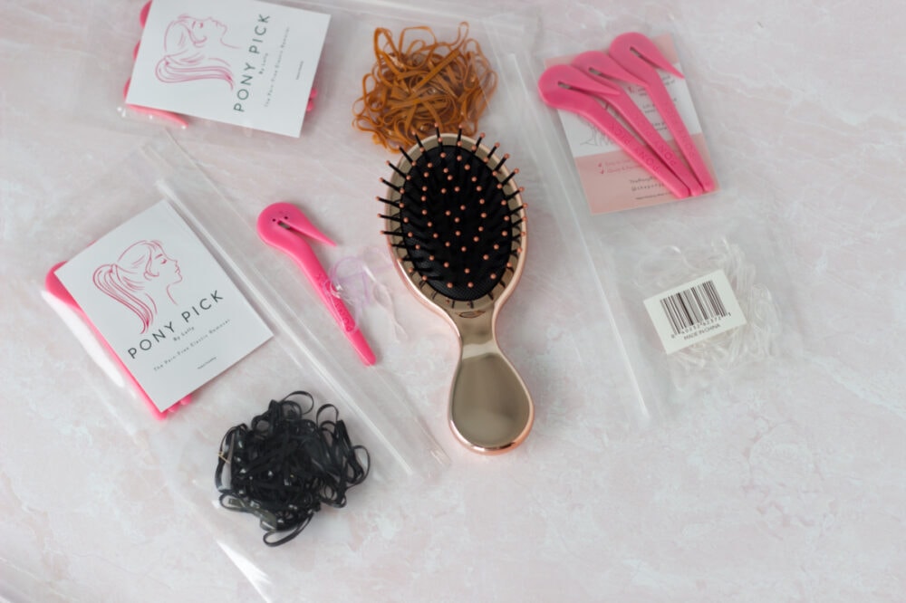 Brush and packages of the Pony Pick.