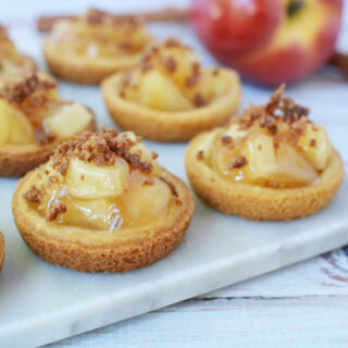 Mini Apple Pie cookies on a board.