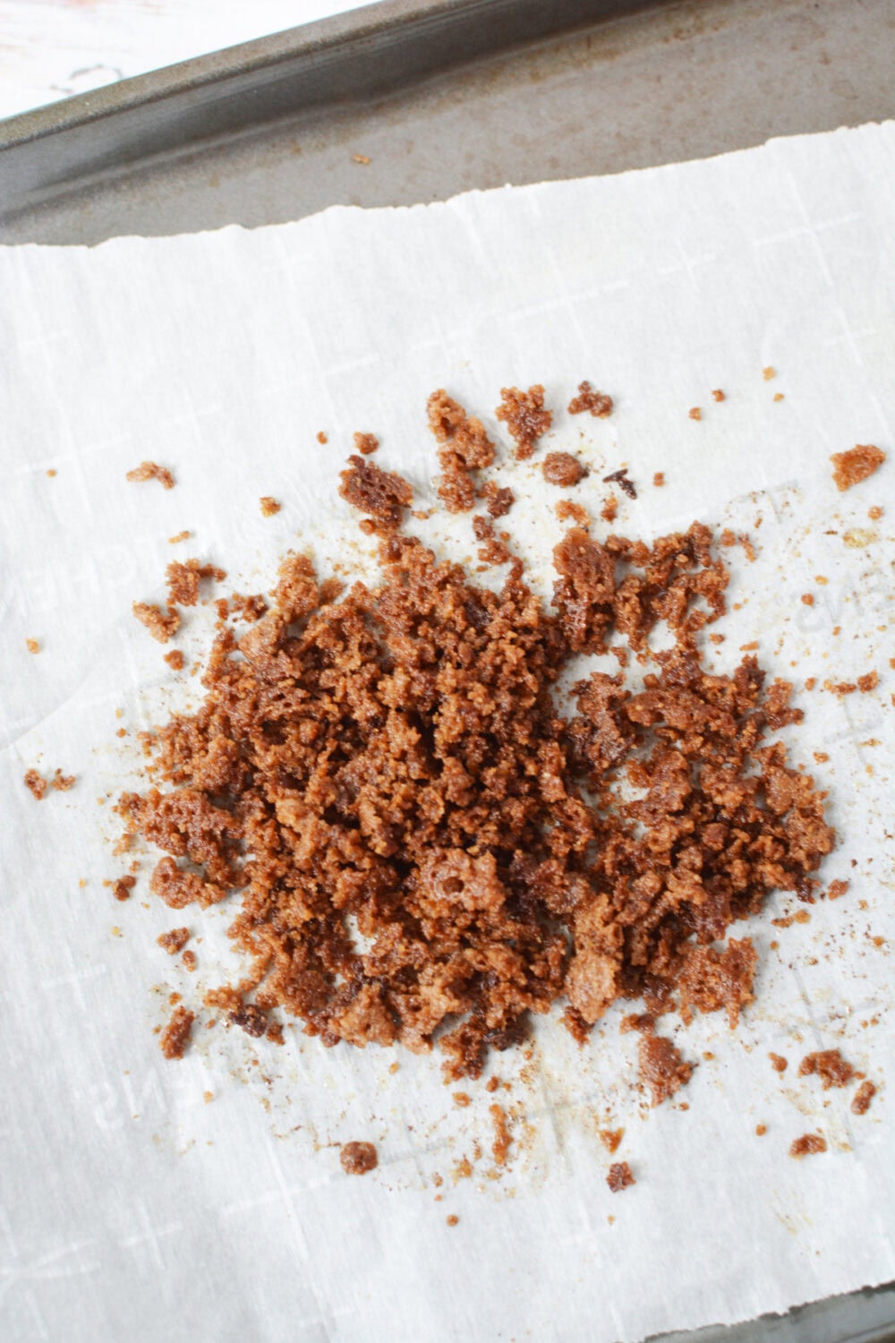 Crumble after baking and breaking up.