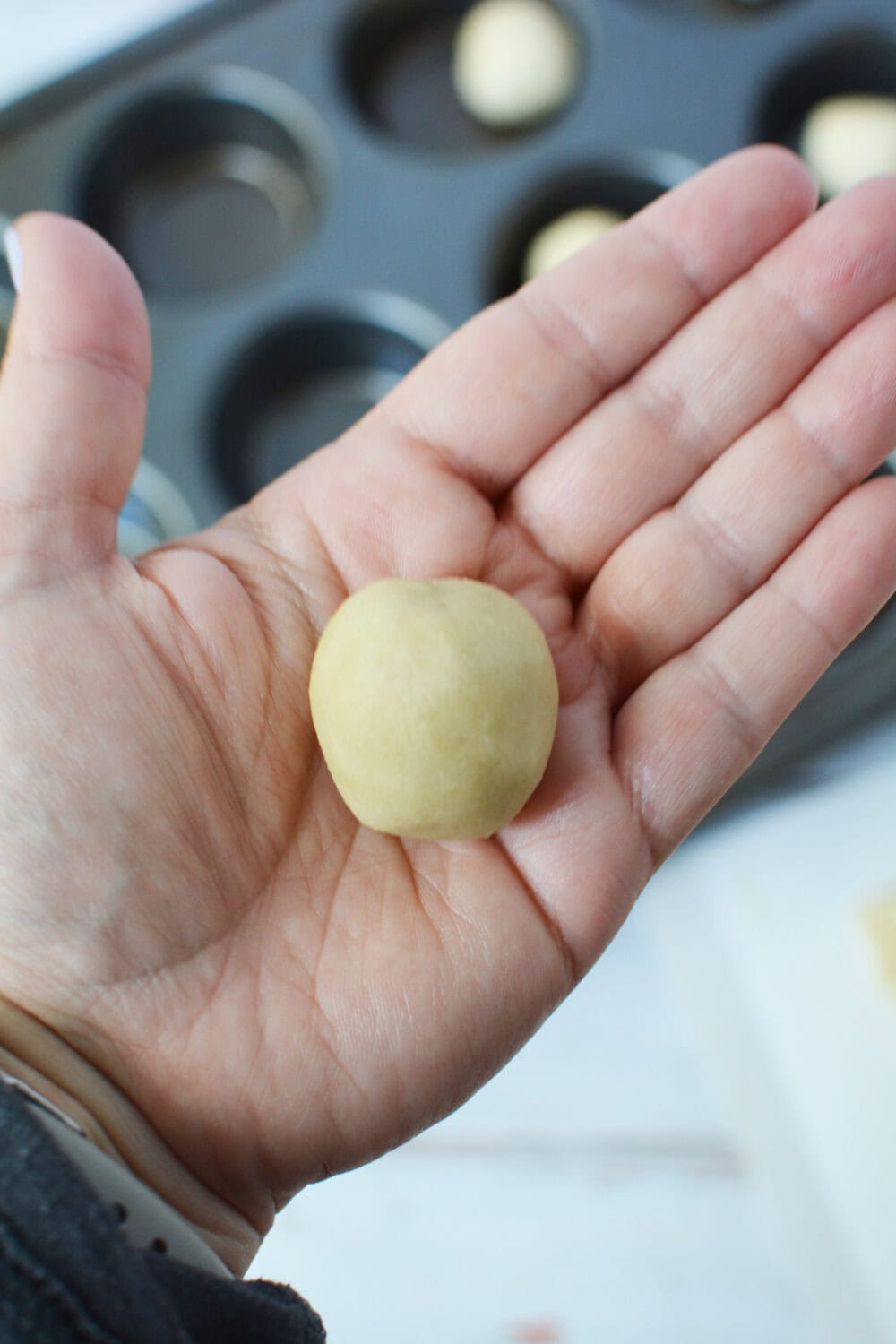 Ball of sugar cookie dough.