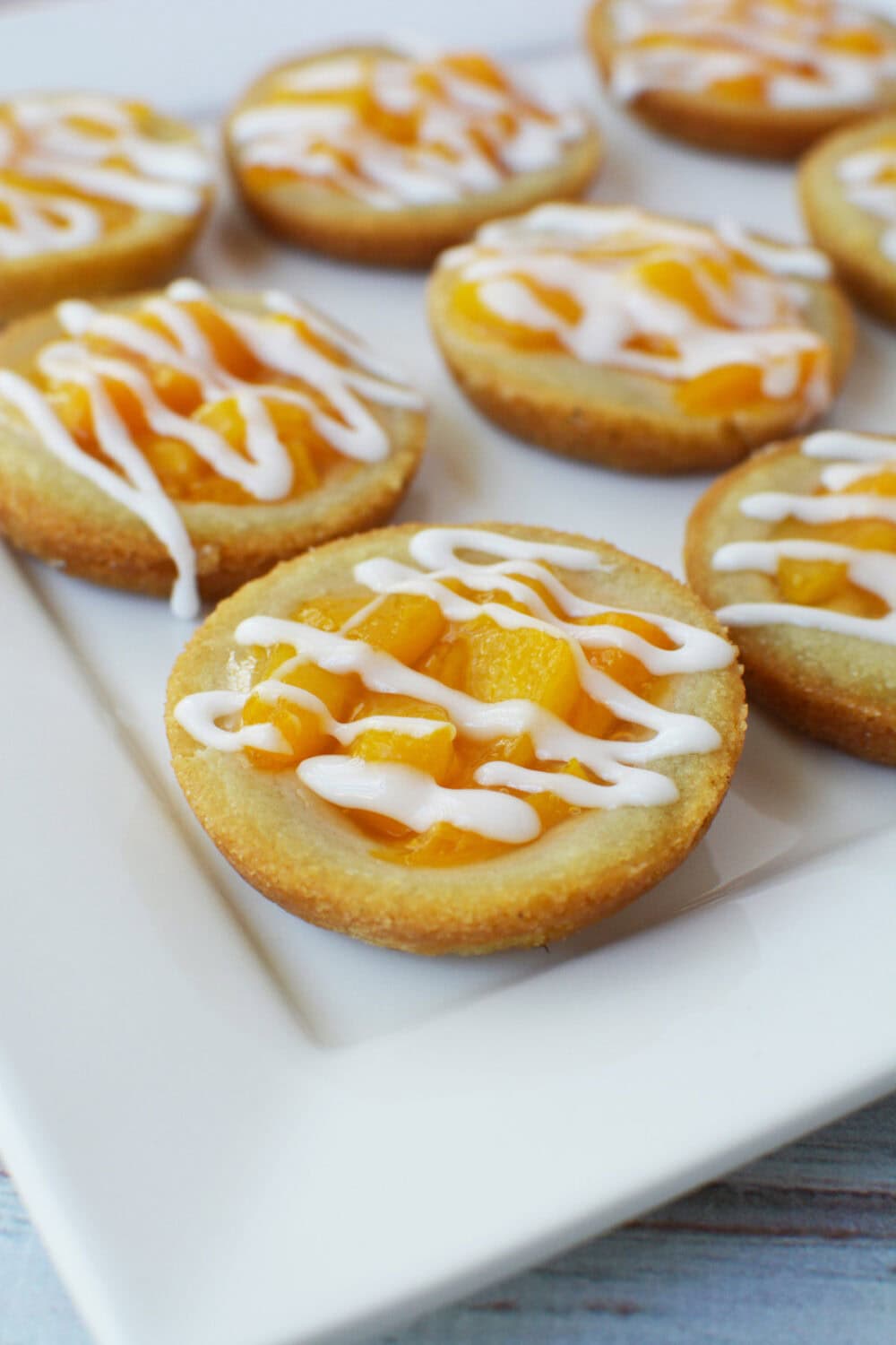 Iced peach pie sugar cookies.
