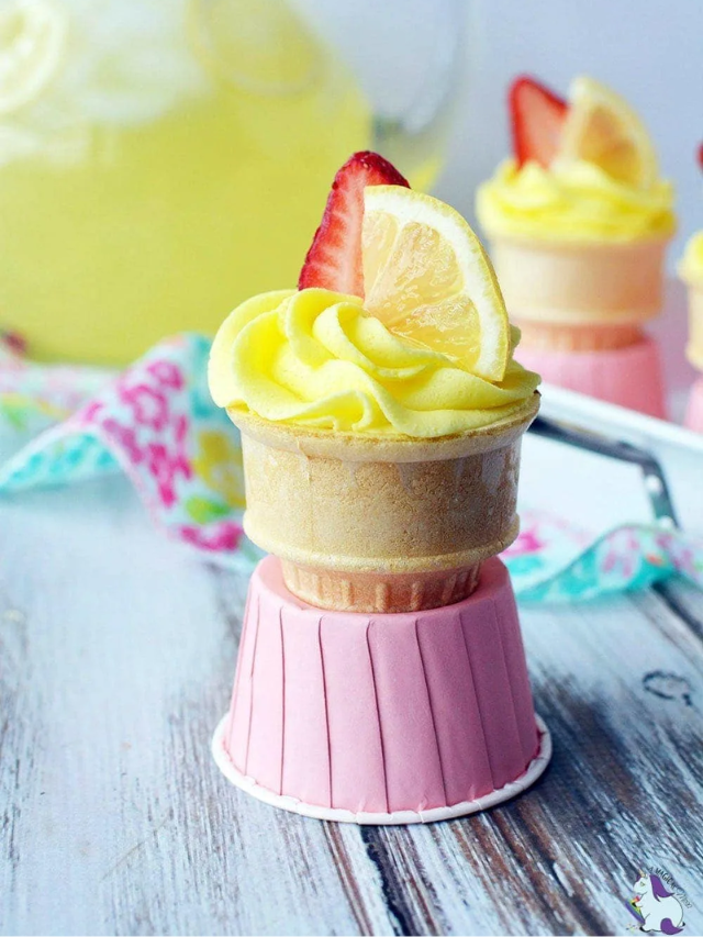Strawberry Lemonade Cupcakes in a Cone Recipe Story