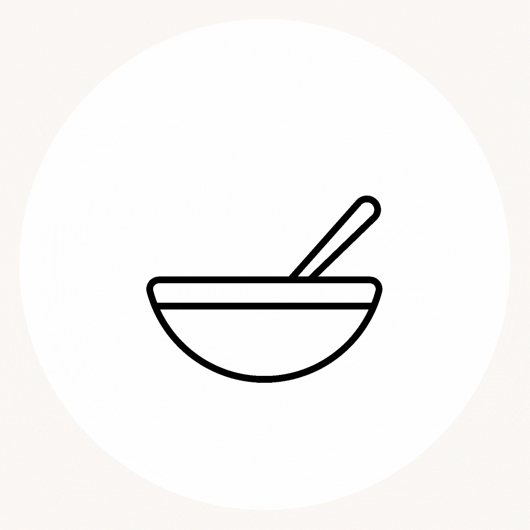 Stirring bowl icon. 