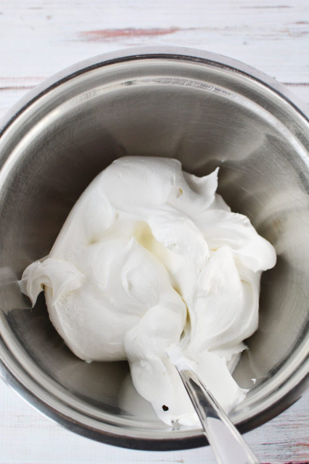a bowl of whipped cream