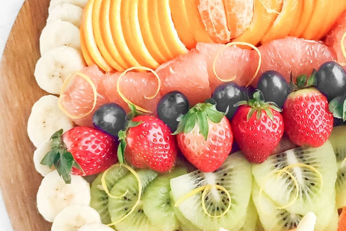 Fresh fruit on a board