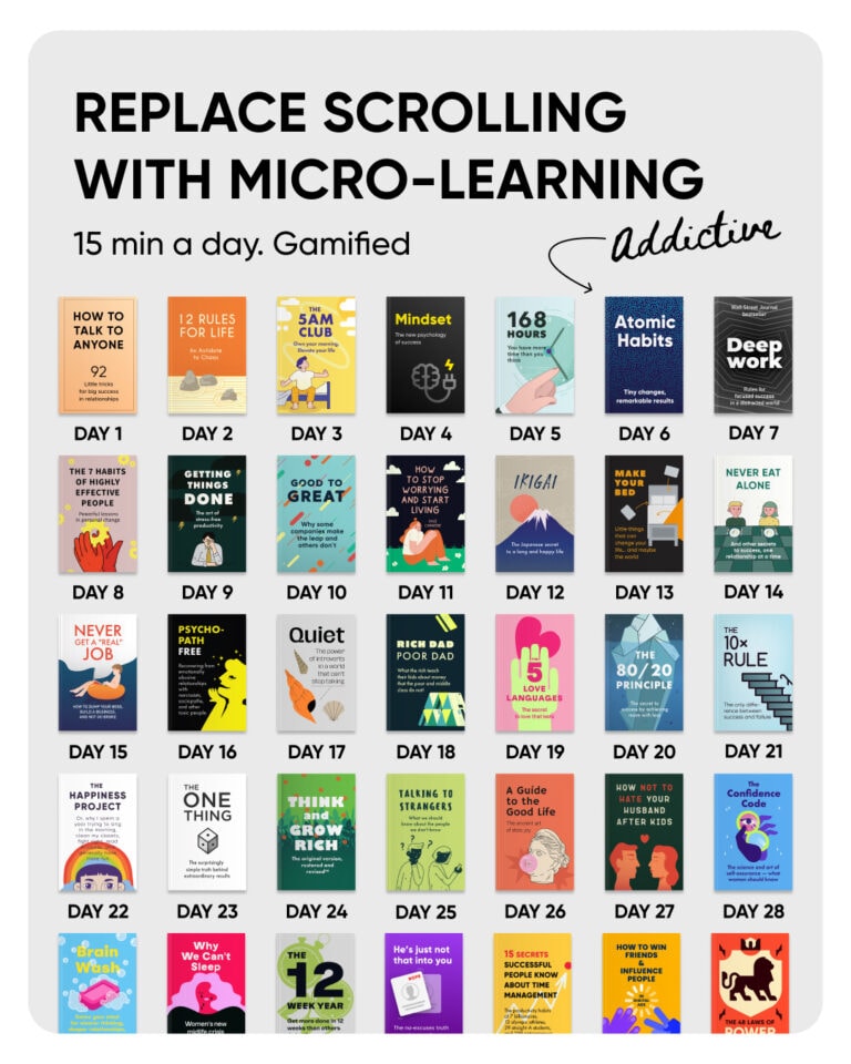 Book covers to show what's available on Headway