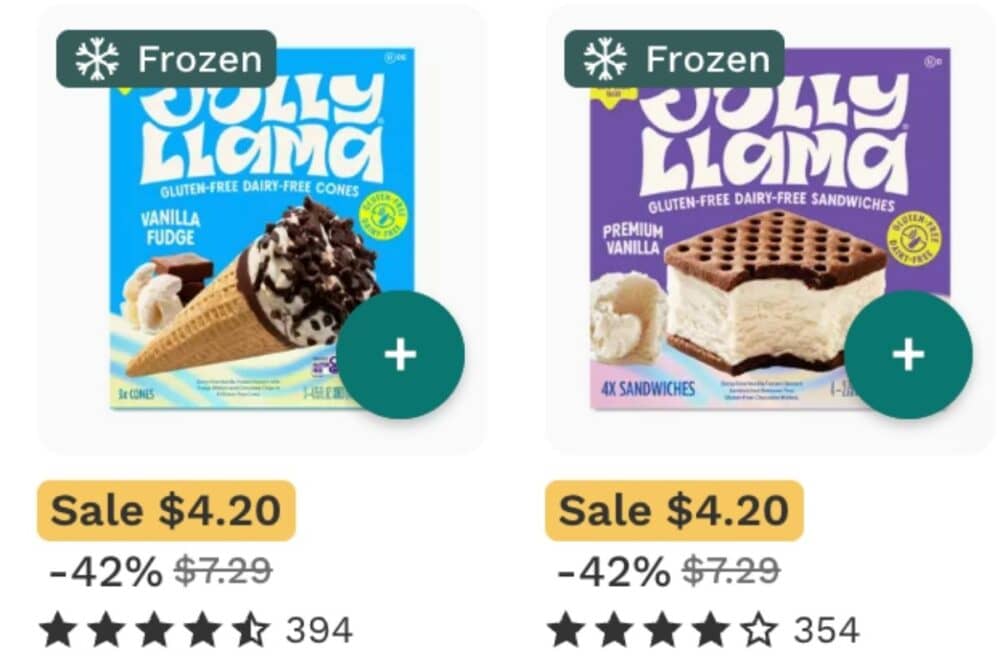 Jolly Llama ice cream treats.