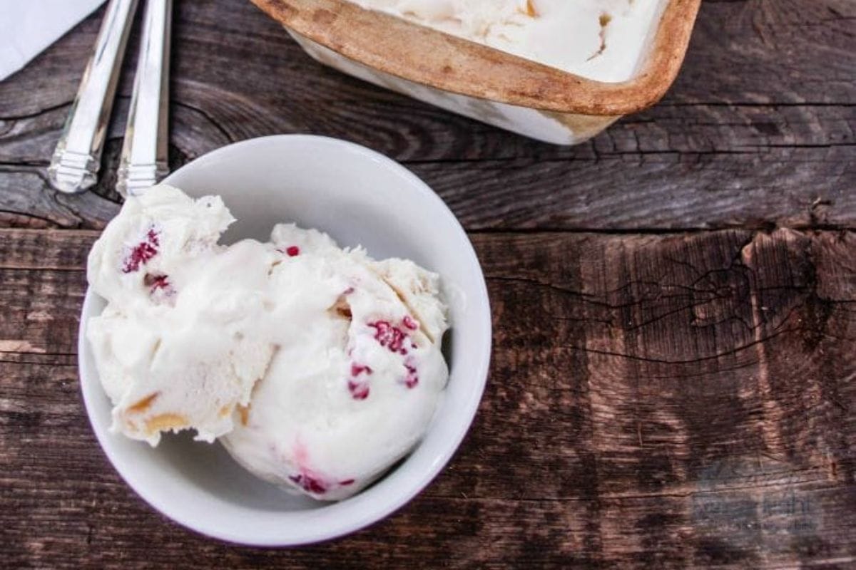 raspberry peach ice cream