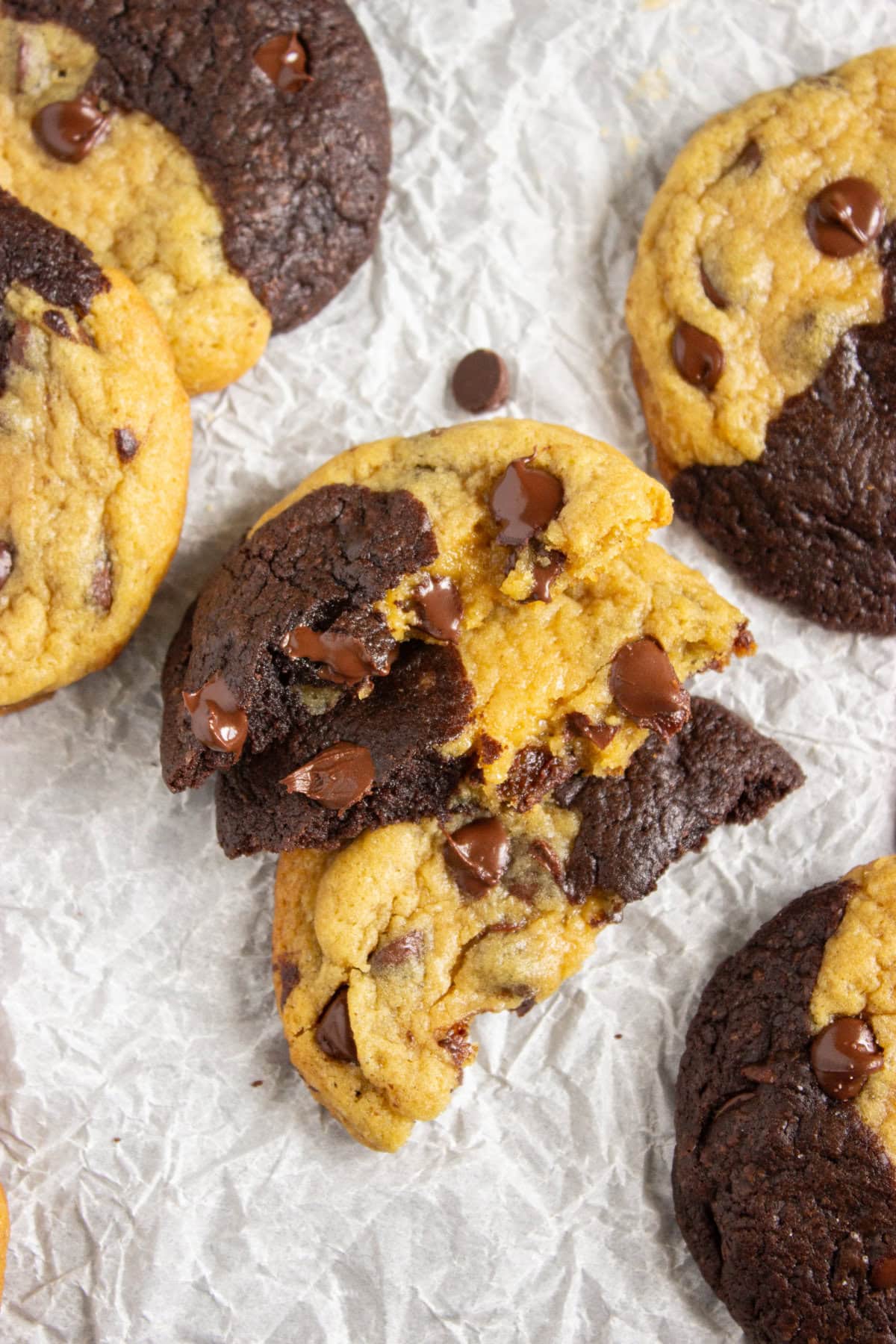 Brookies Cookies Brownie Chocolate Chip Cookie Mashup Recipe | A